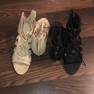 2 pairs of wedges size 11W